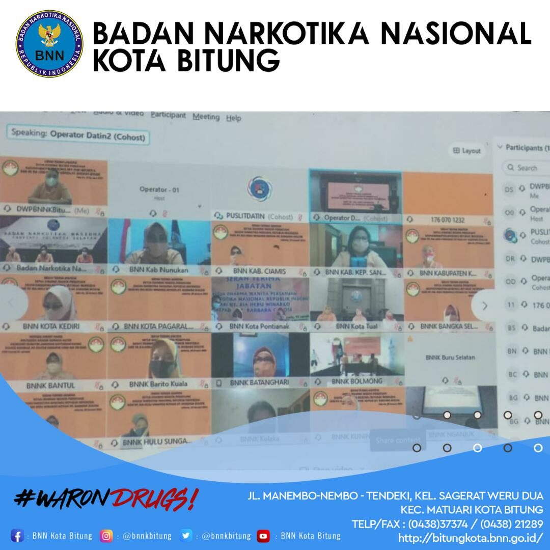 SERAH TERIMA JABATAN KETUA DHARMA WANITA PERSATUAN BADAN NARKOTIKA NASIOANAL REPUBLIK INDONESIA SERAH TERIMA JABATAN KETUA DHARMA WANITA PERSATUAN BADAN NARKOTIKA NASIOANAL REPUBLIK INDONESIA