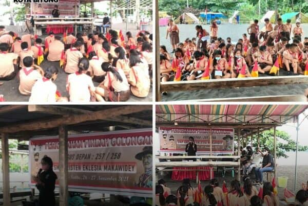 Sosialisasi P4GN di Lingkungan Pelajar dalam Kegiatan Pramuka SMP Kristen Eklesia Makawidey