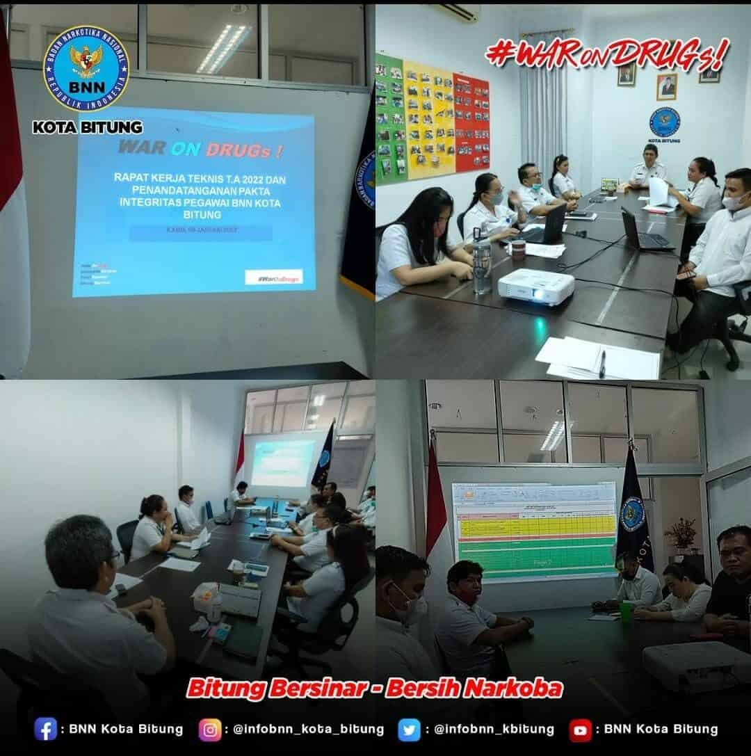 Rapat Kerja Teknis T.A 2022 dan Penandatanganan Pakta Integritas Pegawai BNN Kota Bitung Konsep Otomatis