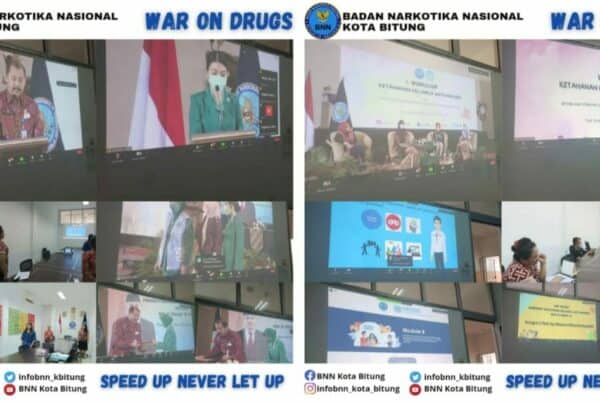 mengikuti Workshop Ketahanan Keluarga Anti Narkoba sekaligus Penandatanganan PKS antara BNN RI dengan TP PKK Pusat secara Virtual