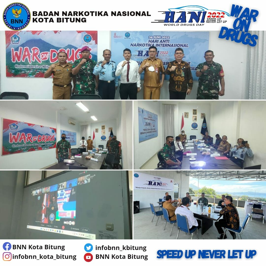 Puncak Peringatan Hari Anti Narkotika Internasional (HANI) Tahun 2022 Secara Virtual Bersama Forkopimda Kota Bitung Konsep Otomatis
