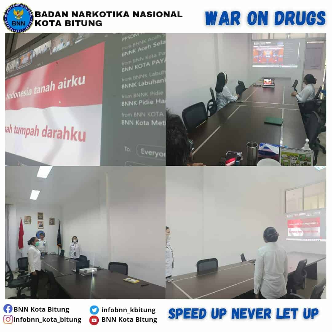 Mengikuti Rapat Pimpinan BNN RI melalui Virtual Mengikuti Rapat Pimpinan BNN RI melalui Virtual