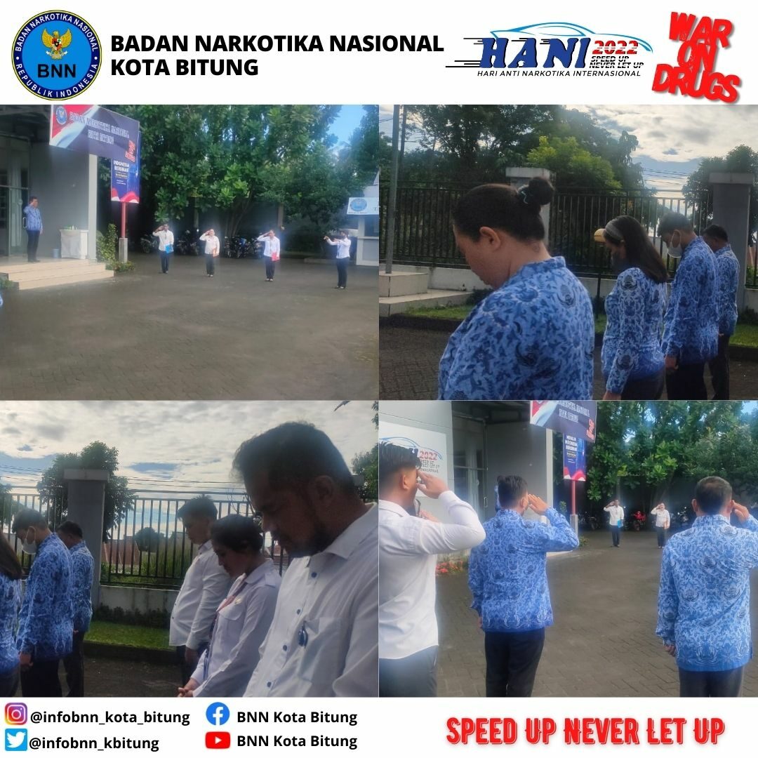 Pelaksanaan Apel Pagi di Lingkungan BNN Kota Bitung Konsep Otomatis