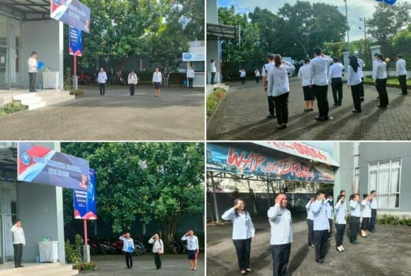 Pelaksanaan Apel pagi di lingkungan BNN Kota Bitung