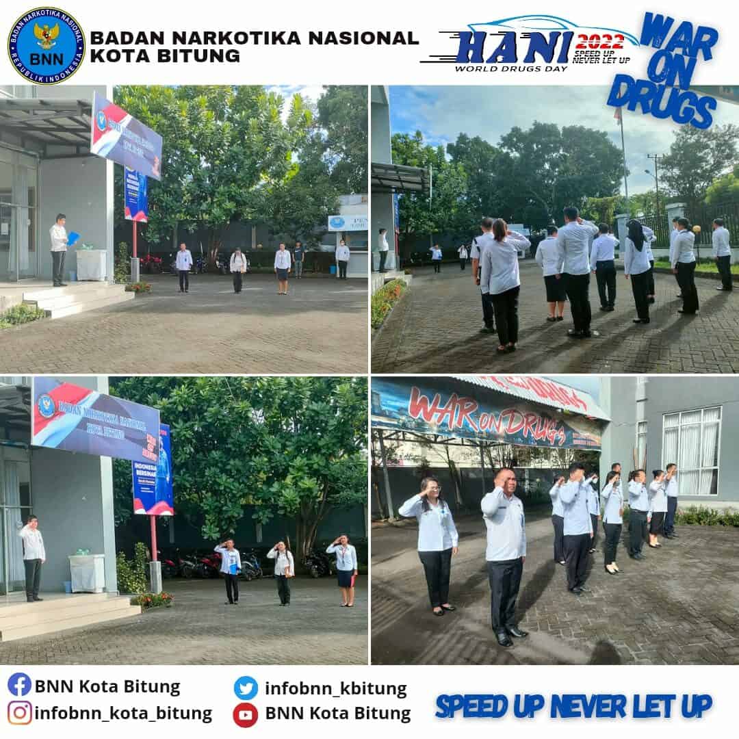 Pelaksanaan Apel pagi di lingkungan BNN Kota Bitung Pelaksanaan Apel pagi di lingkungan BNN Kota Bitung