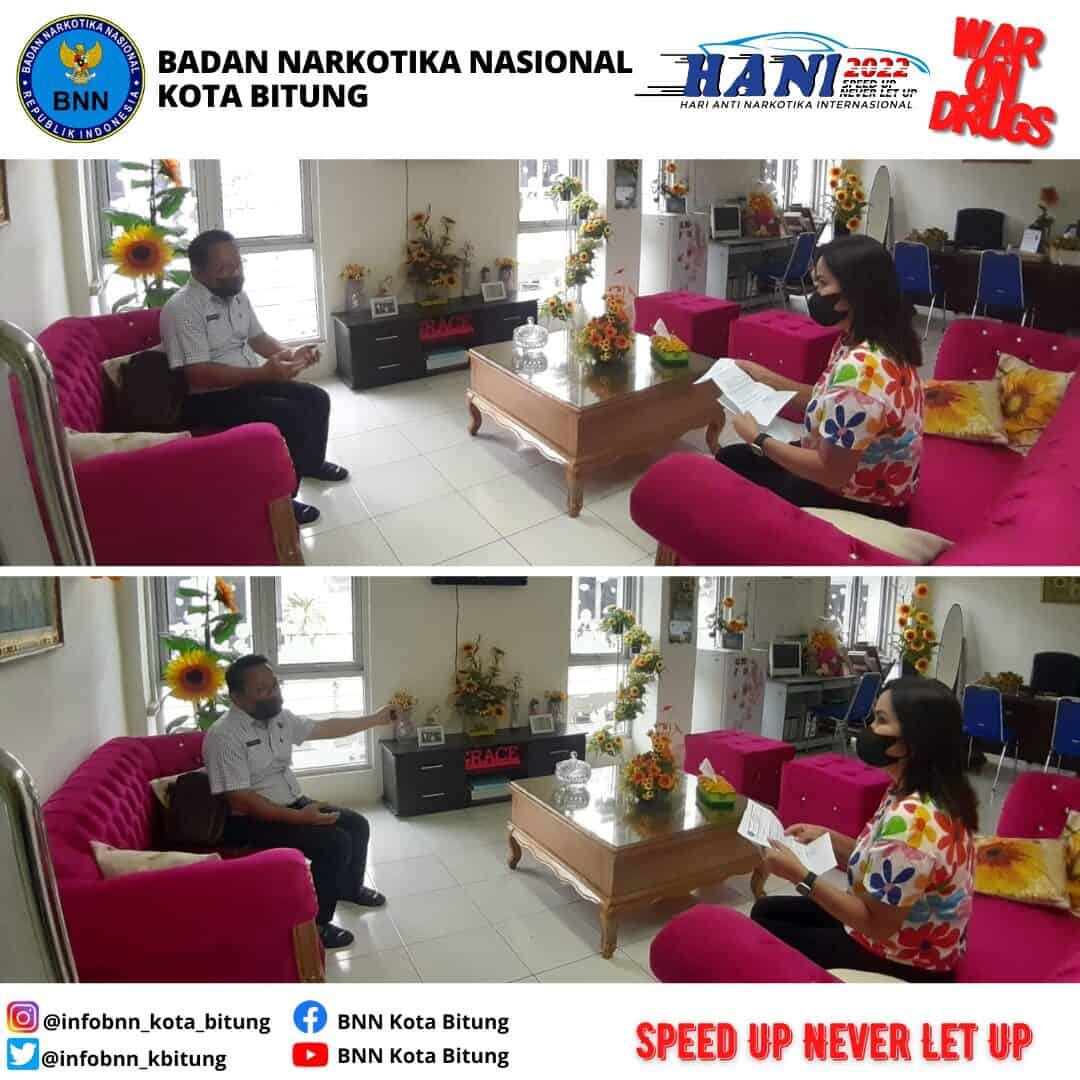 BNN Kota Bitung berkoordinasi dengan Dinas Pemberdayaan Perempuan dan Perlindungan Anak terkait Giat Remaja Teman Sebaya Anti Narkoba Konsep Otomatis
