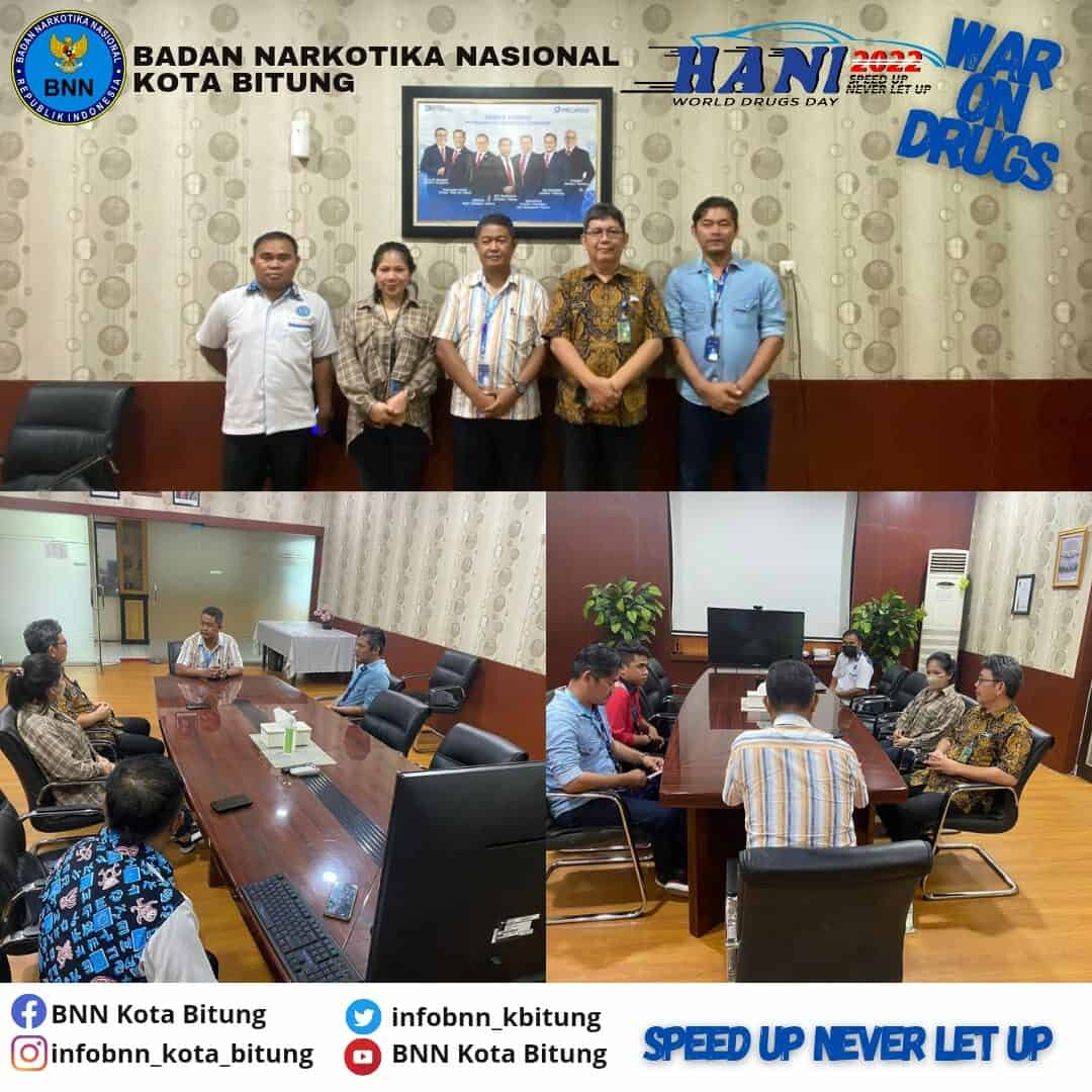 BNN Kota Bitung berkoordinasi dengan Pelindo IV Bitung (Persero) terkait Kegiatan Interdiksi Terpadu TA. 2022 Konsep Otomatis