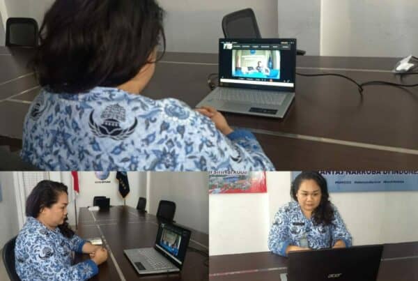 BNN Kota Bitung mengikuti Monitoring Pemenuhan SNI dan Sosialisasi MoU dengan Bareskrim Polri secara Virtual