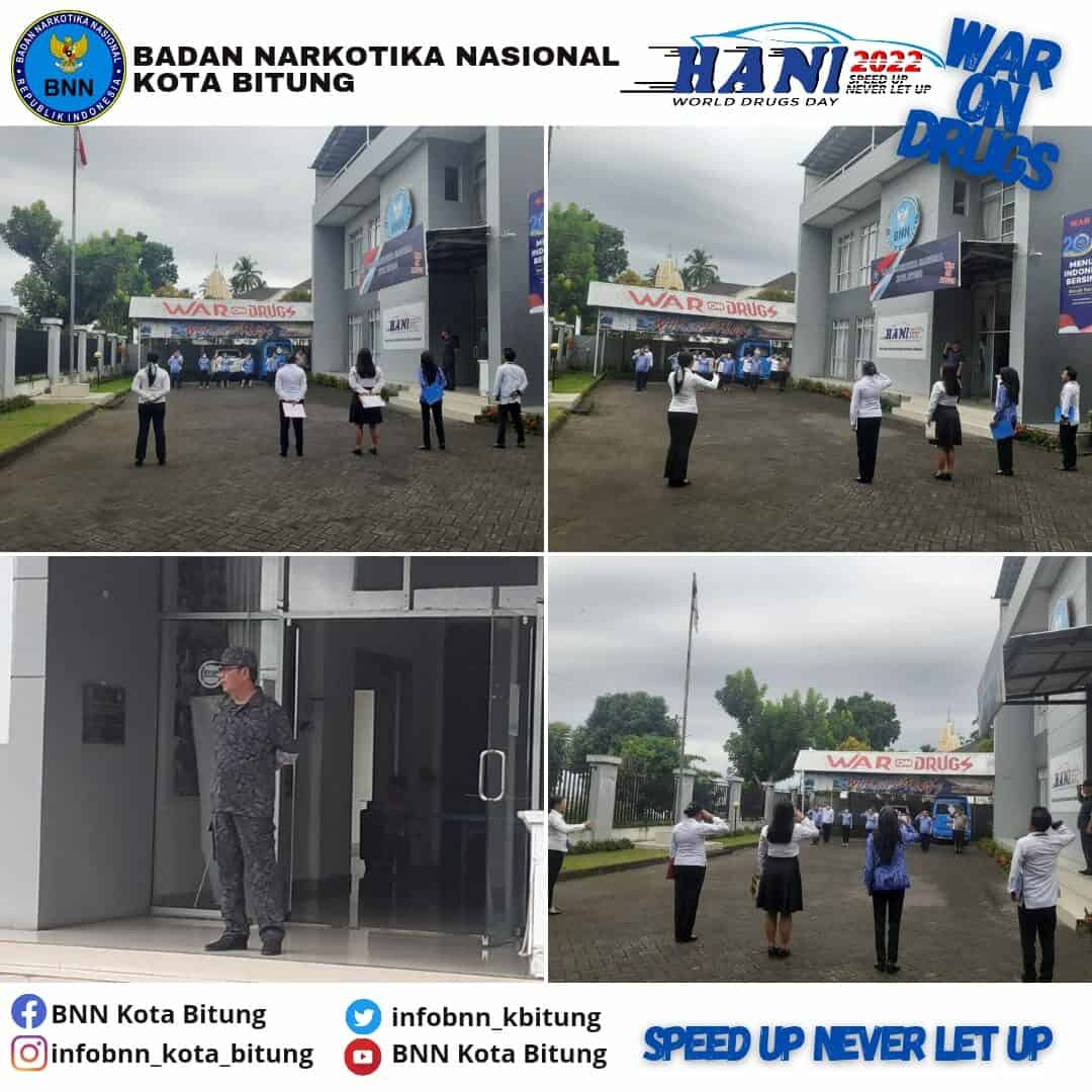 Pelaksanaan Apel Pagi di Lingkungan BNN Kota Bitung Konsep Otomatis