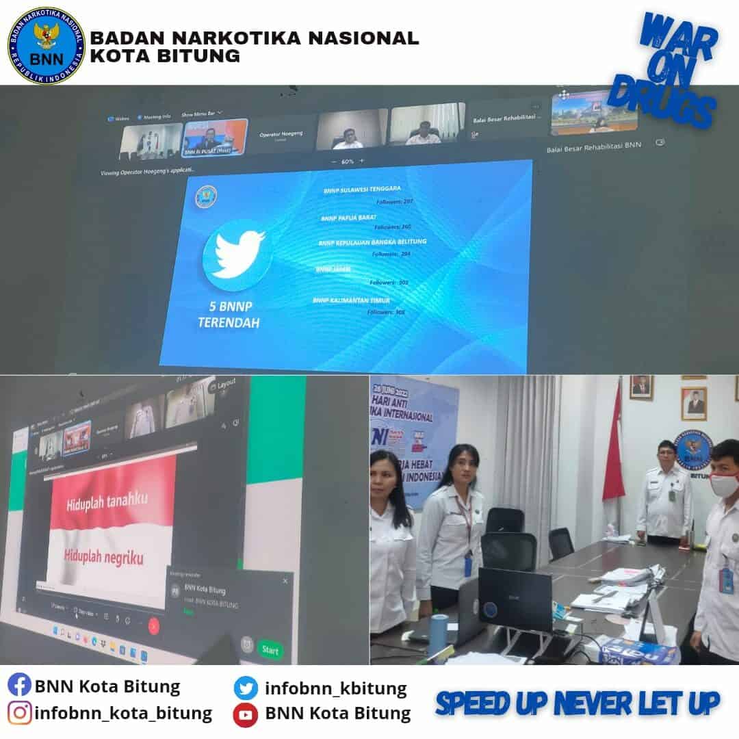 Rapat Pimpinan BNN RI melalui Virtual Meeting Konsep Otomatis