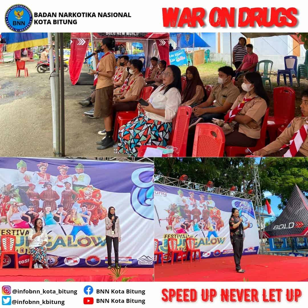 Sosialisasi 'War On Drugs' Kepada Siswa Siswi SMA Kecamatan Maesa dalam kegiatan Festival Bungalow Sosialisasi 'War On Drugs' Kepada Siswa Siswi SMA Kecamatan Maesa dalam kegiatan Festival Bungalow