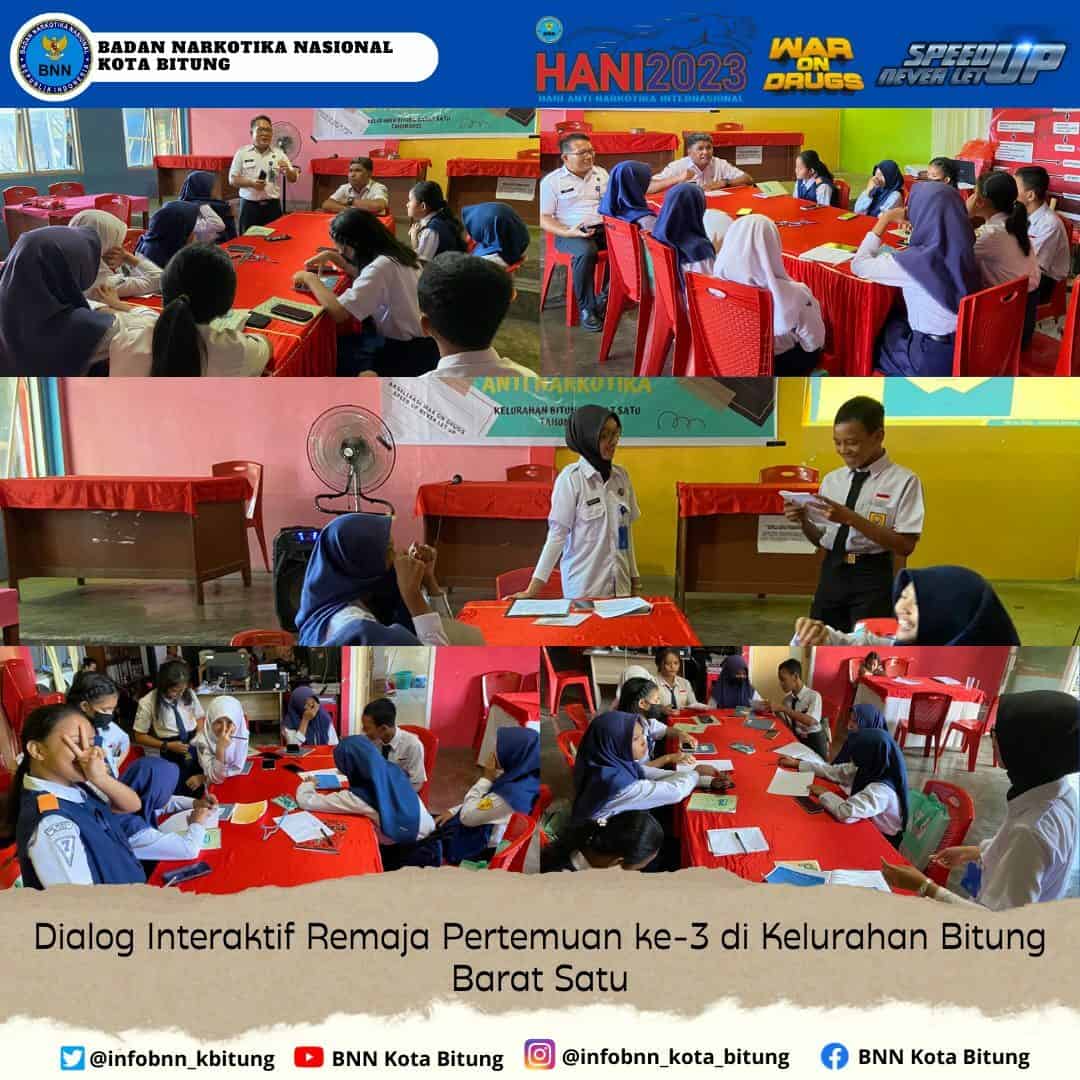 Dialog Interaktif Remaja Pertemuan 3 di Kelurahan Bitung Barat Satu