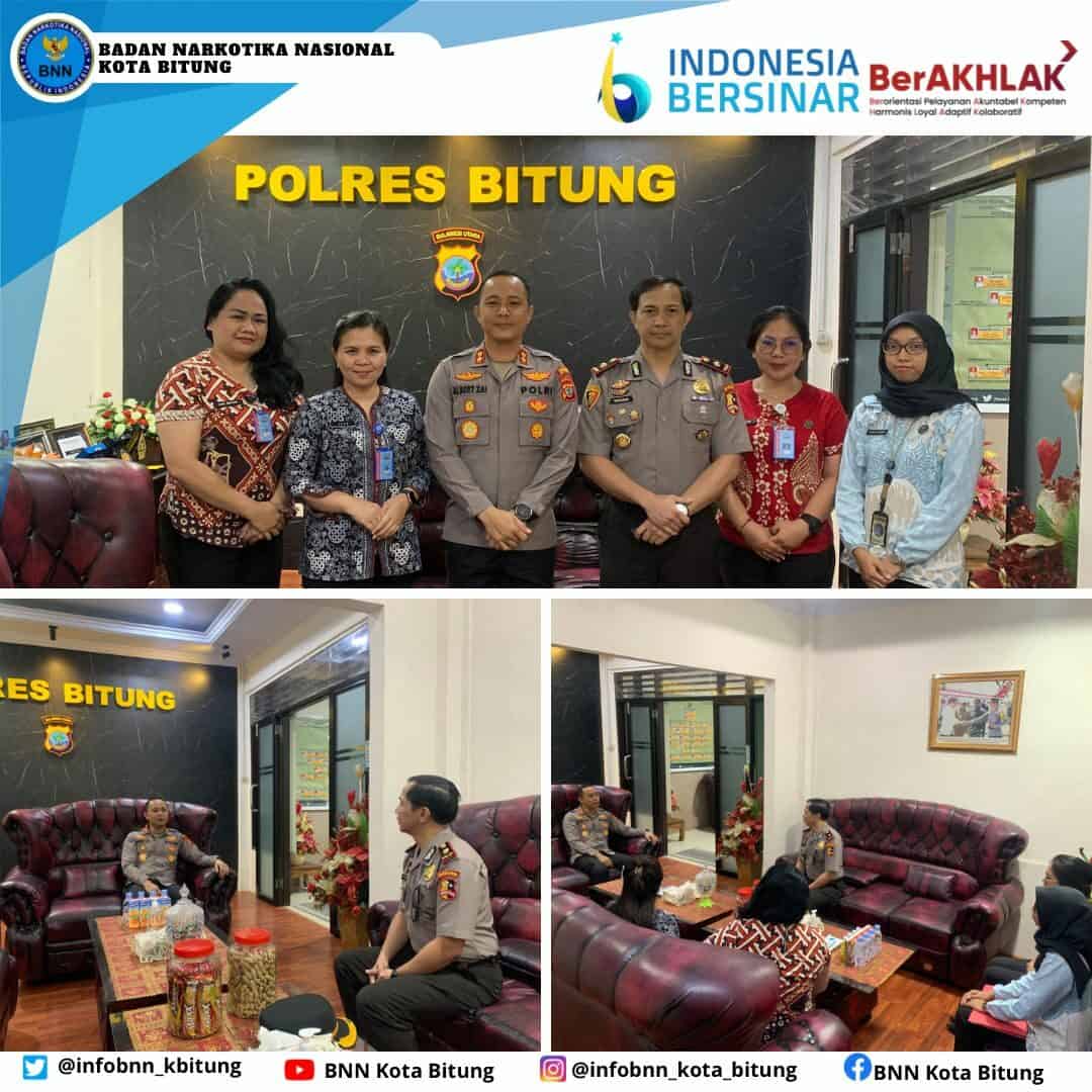 Kunjungan Kerja Kepala BNN Kota Bitung dengan Kepala Kepolisian Resor Bitung